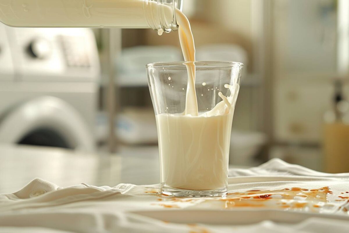 Le lait: un ingrédient surprenant pour blanchir votre linge et éliminer les taches